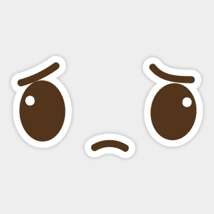 Sad Cute Face Sticker